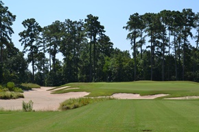 Some of the missing sand was from this bunker at Grand Pines
