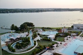 The pool area at La Torretta Lake Resort