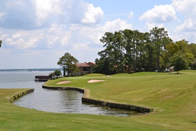 I put one in Lake Conroe on this Weiskopf golf hole