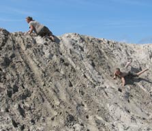 Rolling down the dunes at the beach in Port Aransas