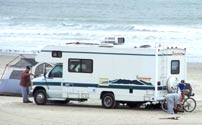 Camping on the beach in Port Aransas